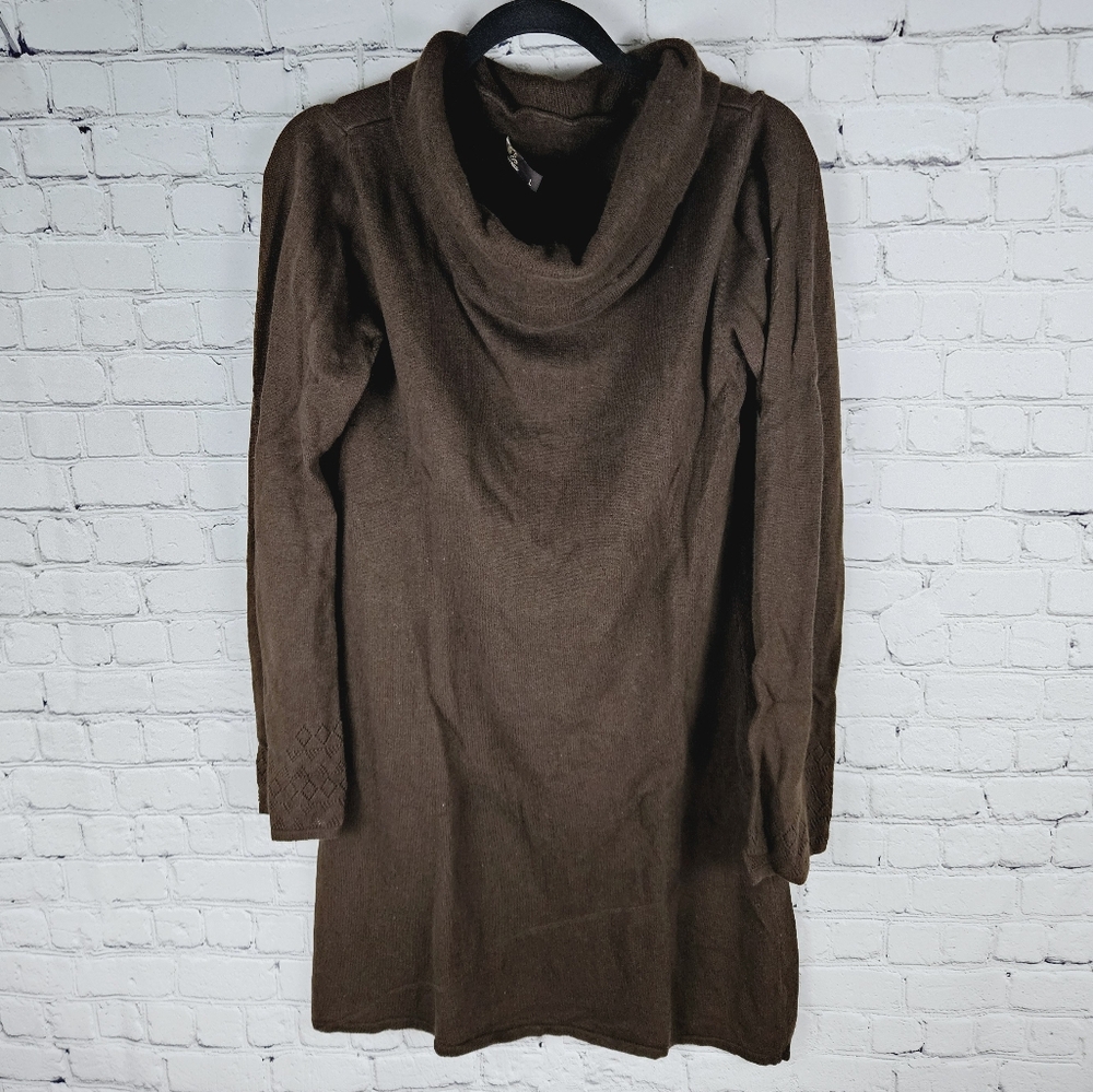 PRANA | Kaya organic cotton&wool blend knit long sleeve cowl neck sweater dress